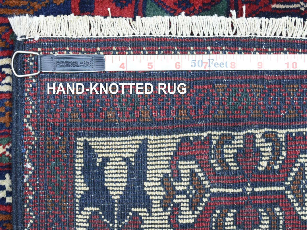 3'0" x 12'5" New Hand Knotted Red Wool Runner Oriental Rug - MOA10272340