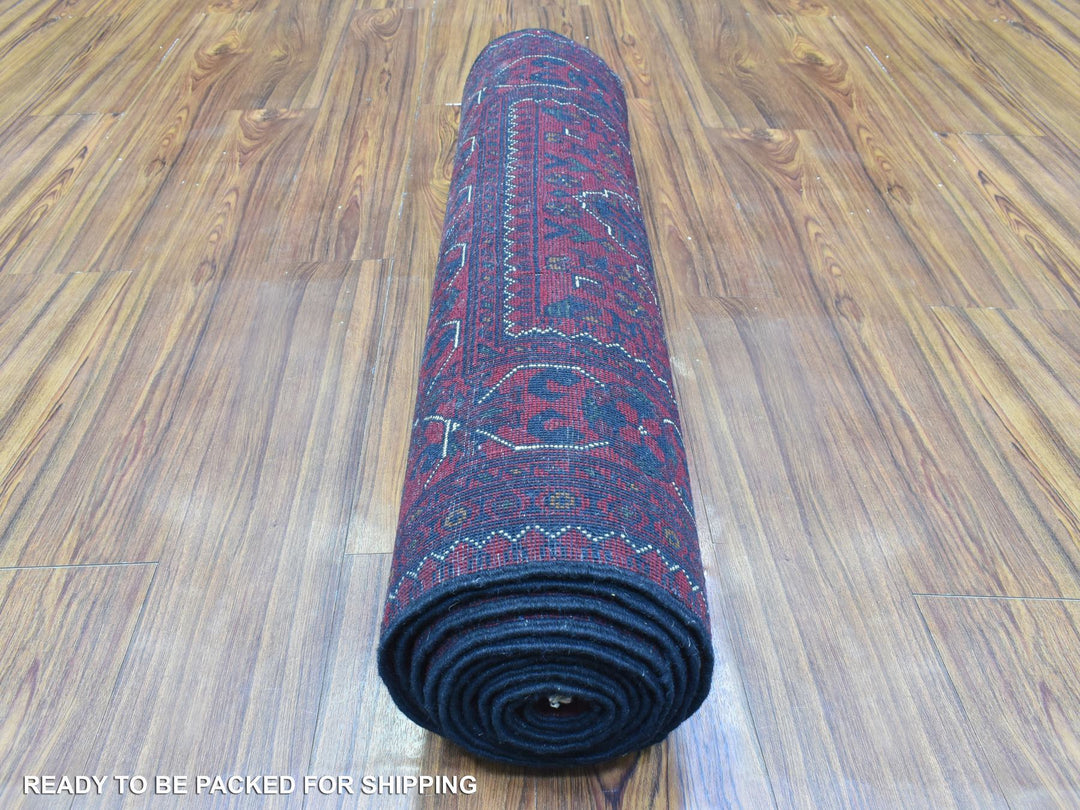 2'8" x 12'10" New Hand Knotted Red Wool Runner Oriental Rug - MOA10272341