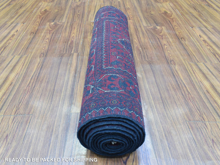 2'8" x 12'10" New Hand Knotted Red Wool Runner Oriental Rug - MOA10272341
