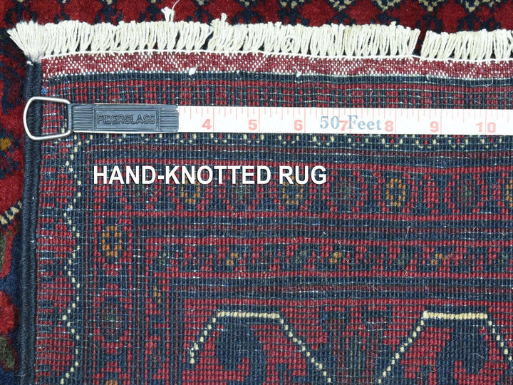 2'8" x 12'10" New Hand Knotted Red Wool Runner Oriental Rug - MOA10272341