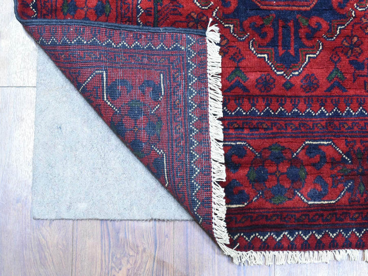 2'10" x 13'0" New Hand Knotted Red Wool Runner Oriental Rug - MOA10272346