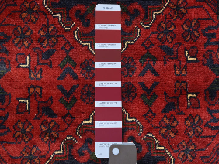 2'10" x 13'0" New Hand Knotted Red Wool Runner Oriental Rug - MOA10272346