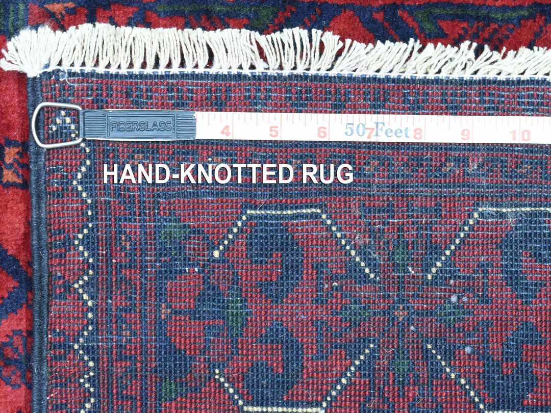 2'10" x 13'0" New Hand Knotted Red Wool Runner Oriental Rug - MOA10272346