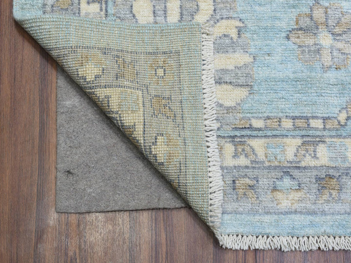 9'2" x 12'0" New Hand Knotted Blue Wool Rectangle Oriental Rug - MOA10272362