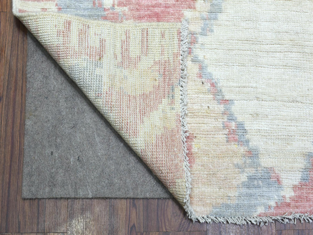 8'1" x 11'7" New Hand Knotted Pink Wool Rectangle Oriental Rug - MOA10272373