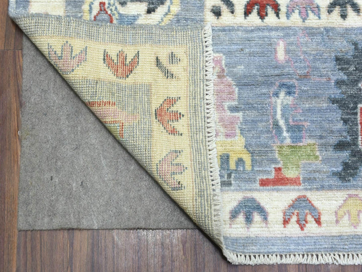8'0" x 10'7" New Hand Knotted Grey Wool Rectangle Oriental Rug - MOA10272382