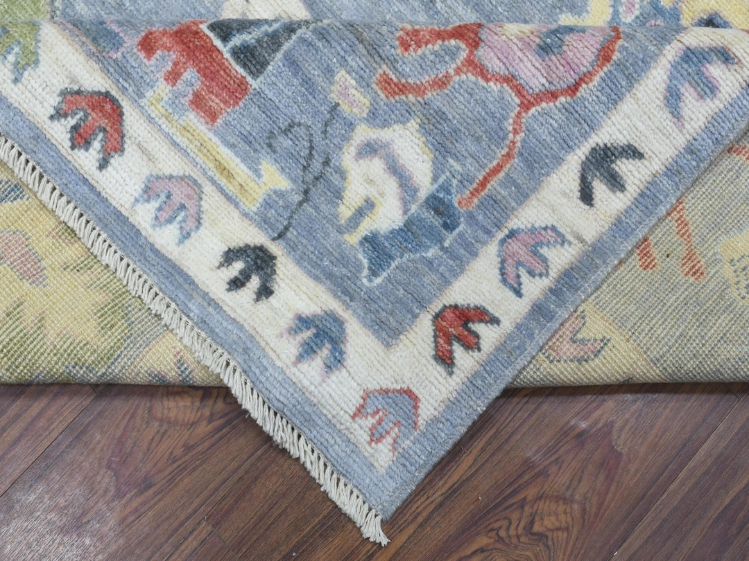 8'0" x 10'7" New Hand Knotted Grey Wool Rectangle Oriental Rug - MOA10272382