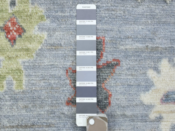 8'0" x 10'7" New Hand Knotted Grey Wool Rectangle Oriental Rug - MOA10272382