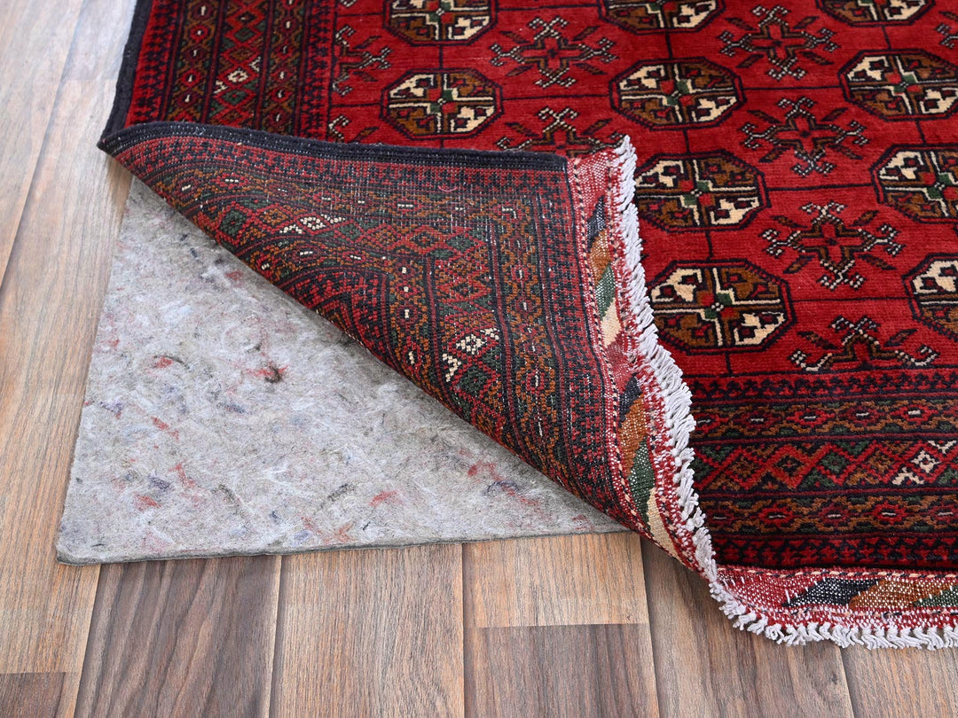 2'8" x 3'9" New Hand Knotted Red Wool Rectangle Oriental Rug - MOA102723