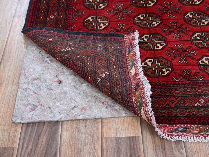 2'8" x 3'9" New Hand Knotted Red Wool Rectangle Oriental Rug - MOA102723