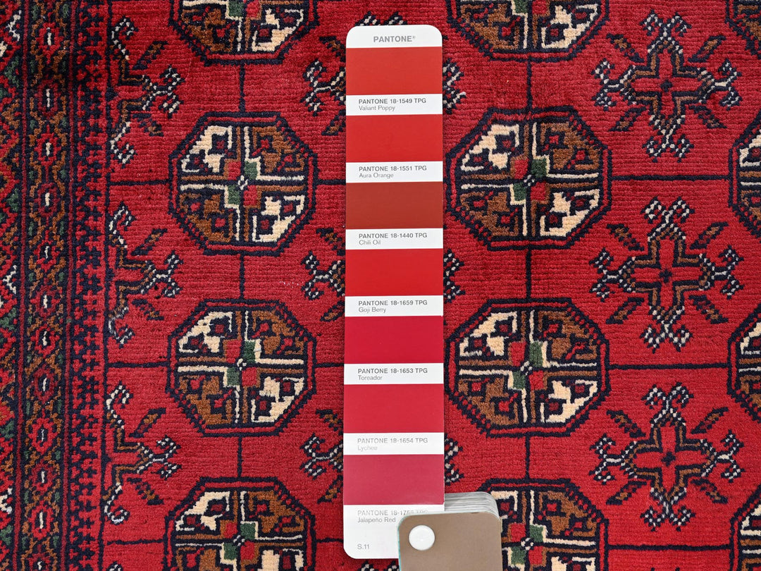 2'8" x 3'9" New Hand Knotted Red Wool Rectangle Oriental Rug - MOA102723
