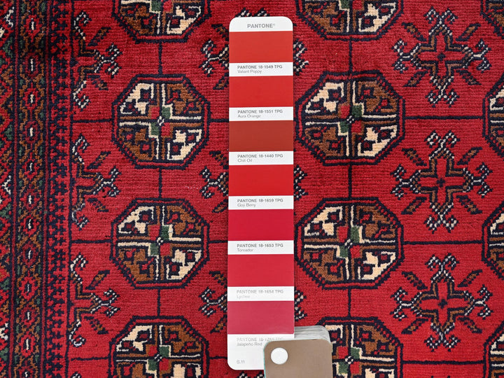 2'8" x 3'9" New Hand Knotted Red Wool Rectangle Oriental Rug - MOA102723