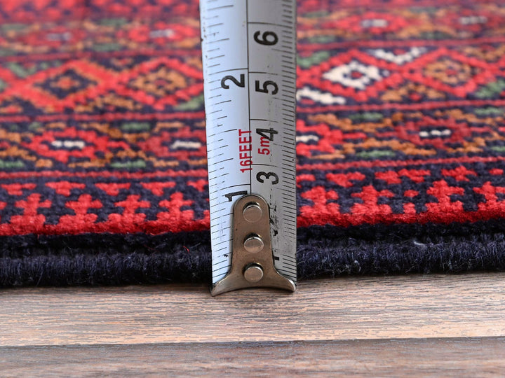2'8" x 3'9" New Hand Knotted Red Wool Rectangle Oriental Rug - MOA102723