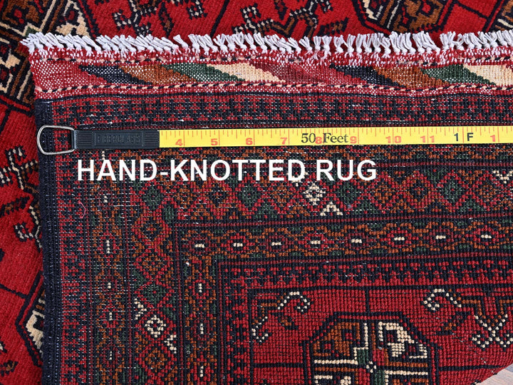 2'8" x 3'9" New Hand Knotted Red Wool Rectangle Oriental Rug - MOA102723