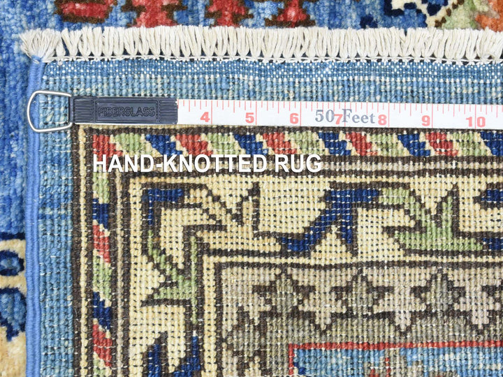 3'7" x 5'4" New Hand Knotted Blue Wool Rectangle Oriental Rug - MOA10272413