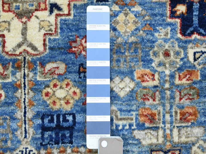 4'0" x 5'10" New Hand Knotted Blue Wool Rectangle Oriental Rug - MOA10272415