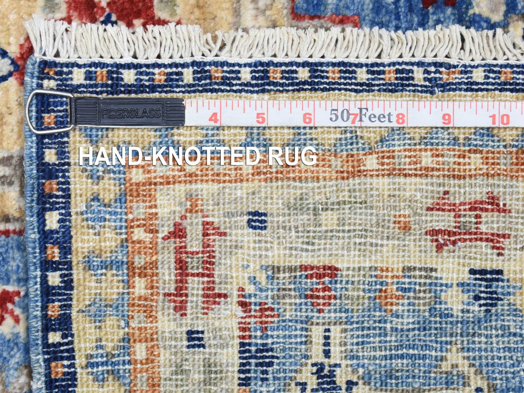 4'0" x 5'10" New Hand Knotted Blue Wool Rectangle Oriental Rug - MOA10272415