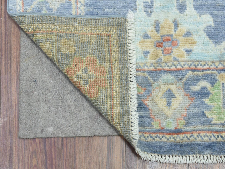 2'7" x 15'10" New Hand Knotted Blue Wool Runner Oriental Rug - MOA10272420