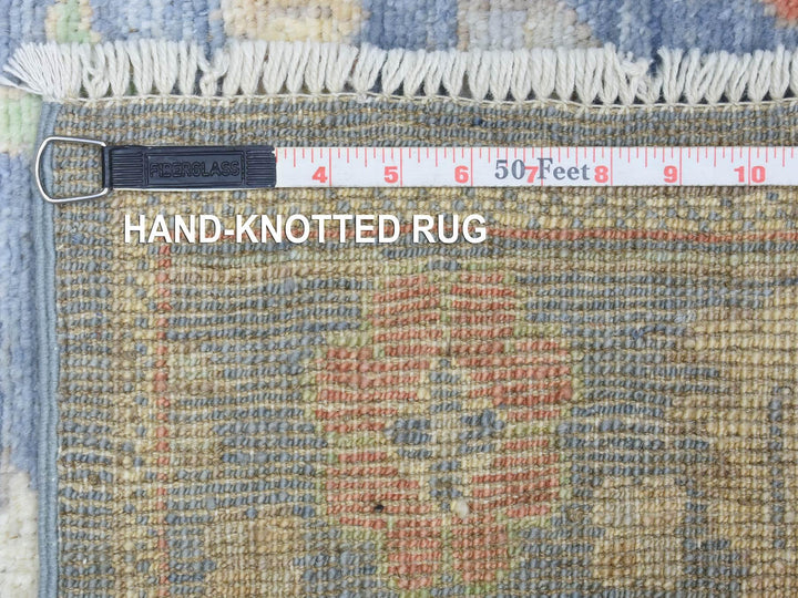 2'7" x 15'10" New Hand Knotted Blue Wool Runner Oriental Rug - MOA10272420