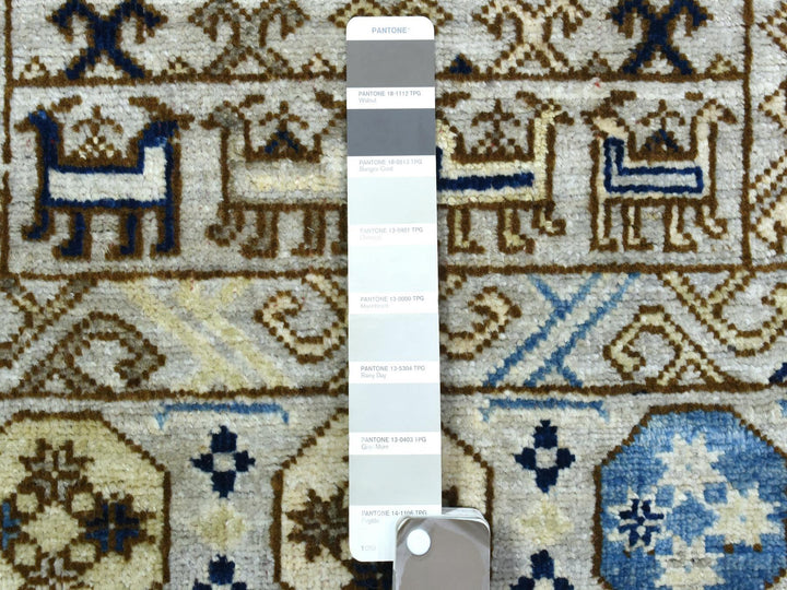 2'10" x 8'4" New Hand Knotted Grey Wool Runner Oriental Rug - MOA10272429