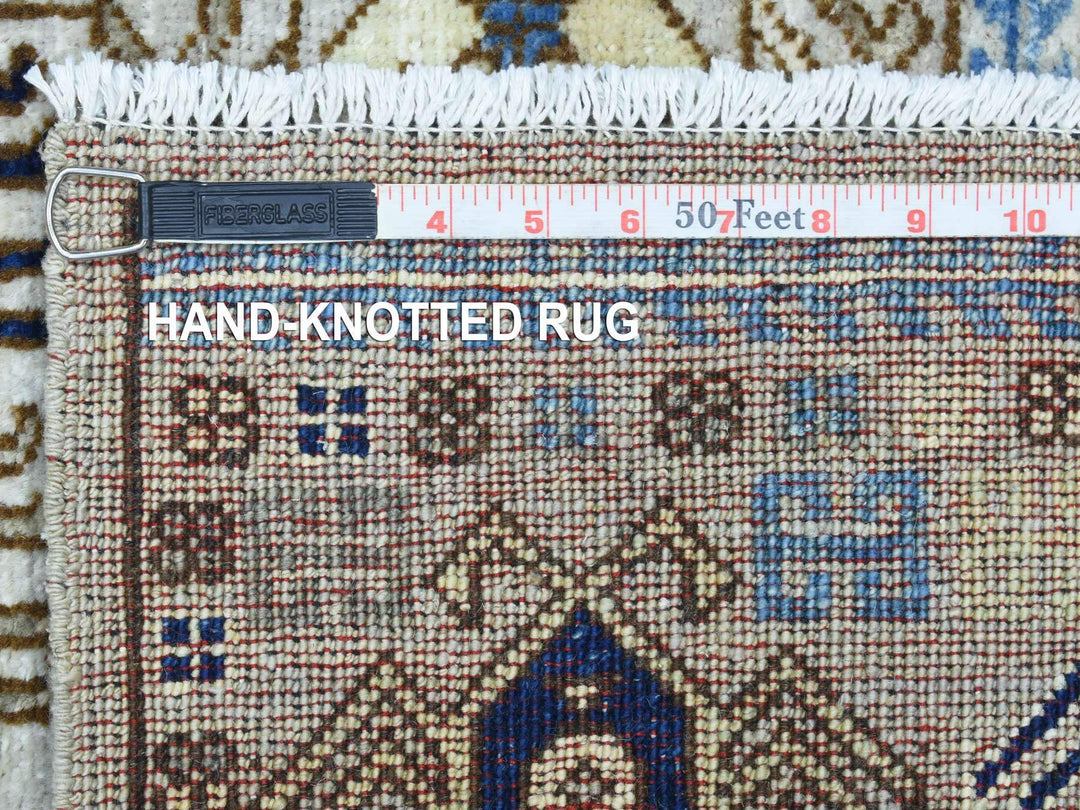 2'10" x 8'4" New Hand Knotted Grey Wool Runner Oriental Rug - MOA10272429