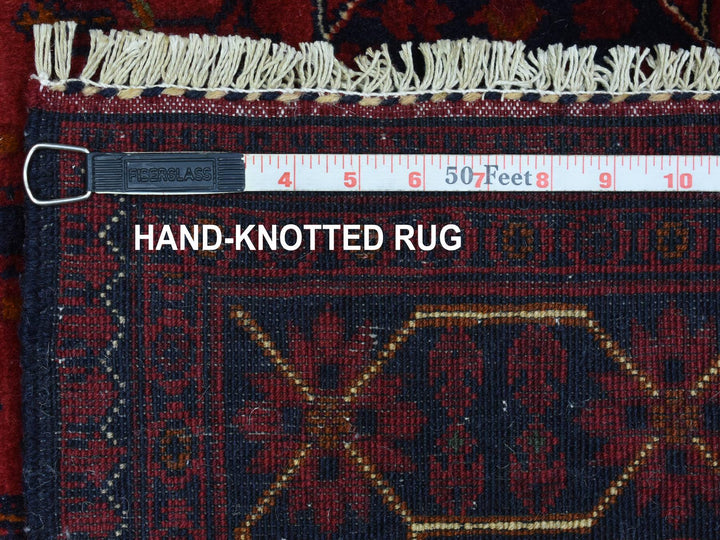 3'4" x 4'9" New Hand Knotted Red Wool Rectangle Oriental Rug - MOA10272481