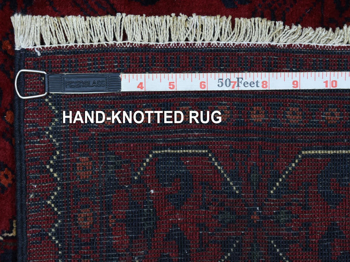3'0" x 9'10" New Hand Knotted Red Wool Rectangle Oriental Rug - MOA10272495
