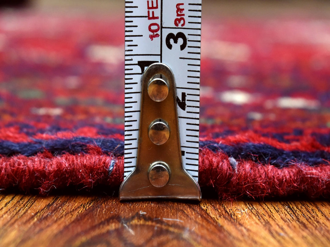 2'7" x 3'10" New Hand Knotted Red Wool Rectangle Oriental Rug - MOA10272496