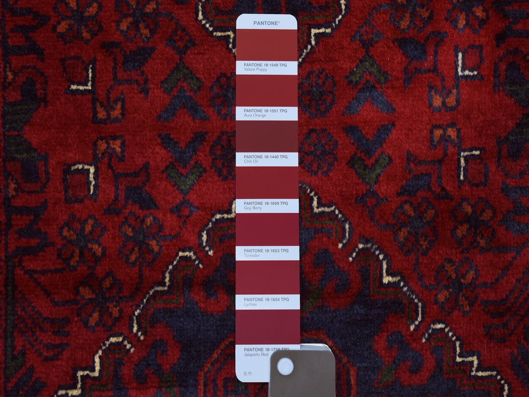 2'9" x 13'0" New Hand Knotted Red Wool Runner Oriental Rug - MOA10272497