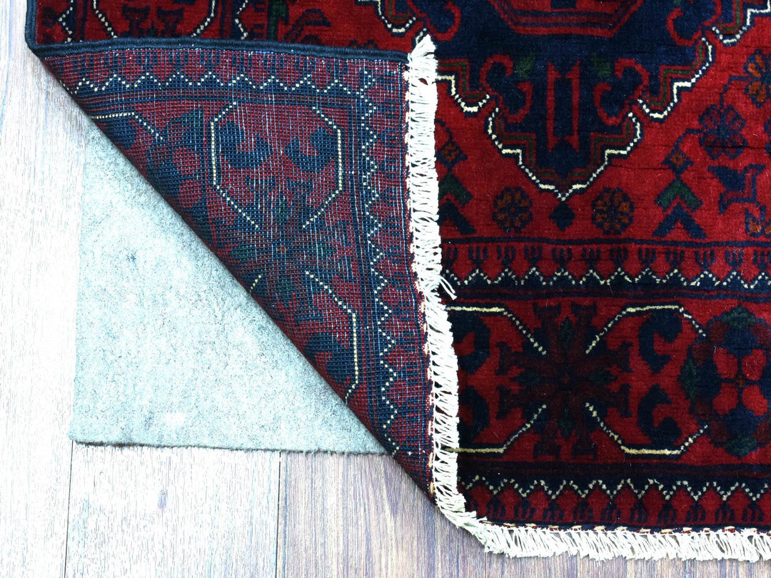 2'8" x 9'6" New Hand Knotted Red Wool Runner Oriental Rug - MOA10272499