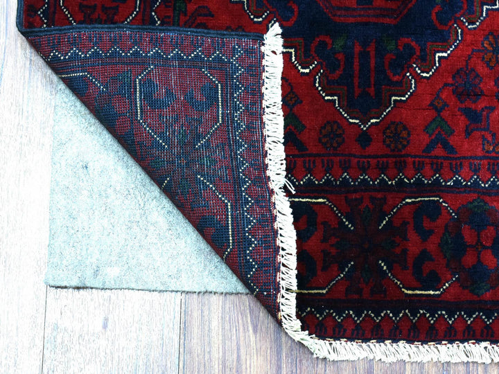 2'8" x 9'6" New Hand Knotted Red Wool Runner Oriental Rug - MOA10272499