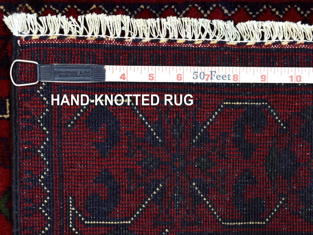 2'8" x 9'6" New Hand Knotted Red Wool Runner Oriental Rug - MOA10272499