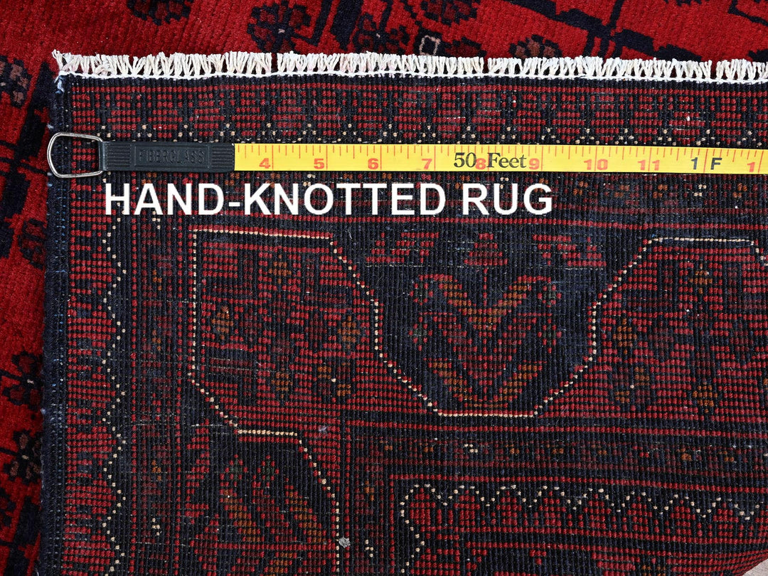 2'9" x 3'10" New Hand Knotted Red Wool Rectangle Oriental Rug - MOA102724