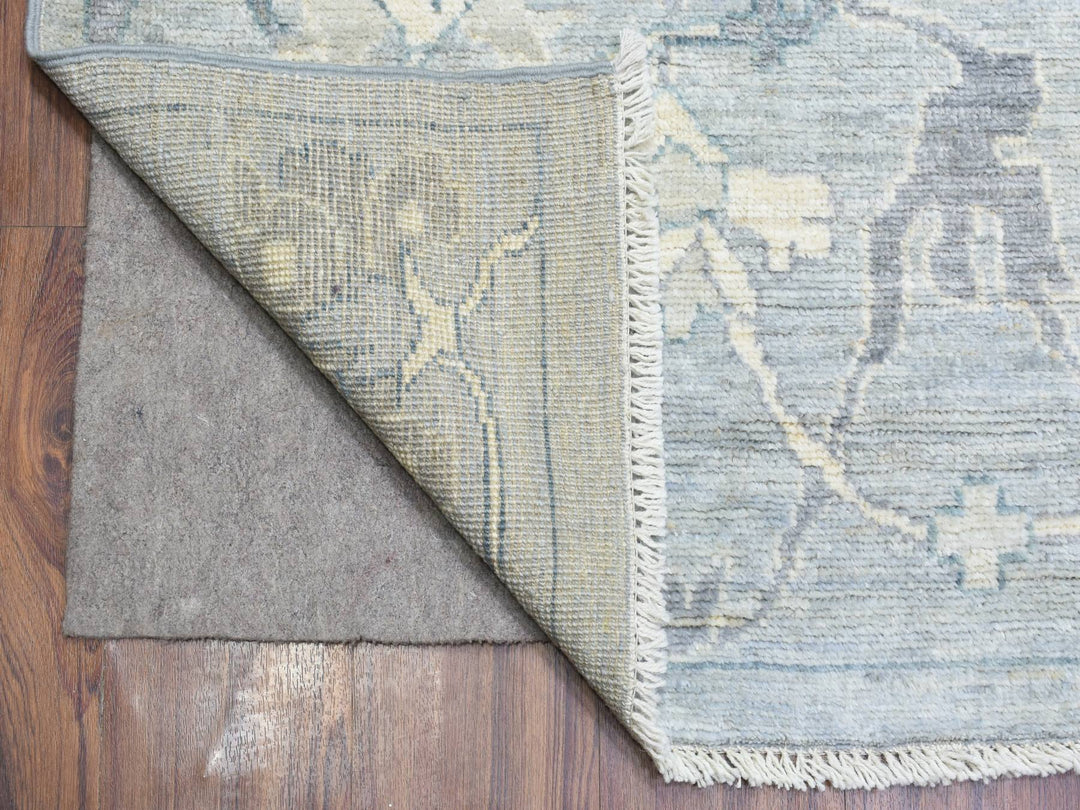 10'2" x 13'10" New Hand Knotted Grey Wool Rectangle Oriental Rug - MOA10272522