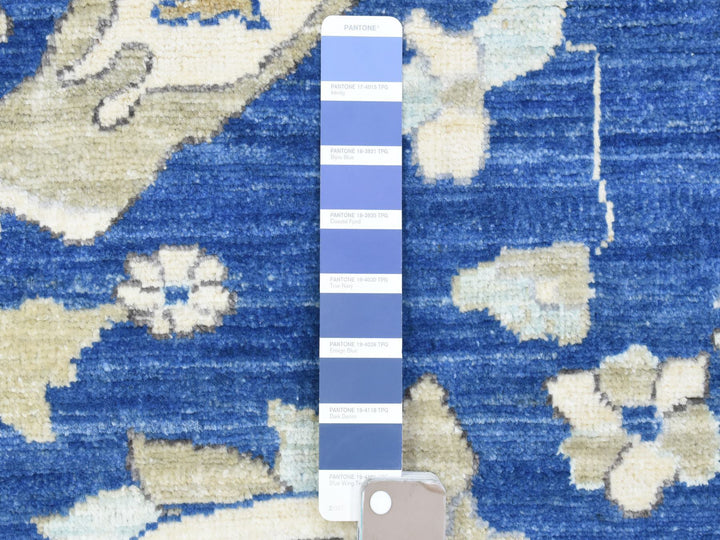 8'3" x 10'0" New Hand Knotted Blue Wool Rectangle Oriental Rug - MOA10272533