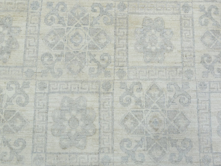 8'2" x 9'10" New Hand Knotted Ivory Wool Rectangle Oriental Rug - MOA10272579