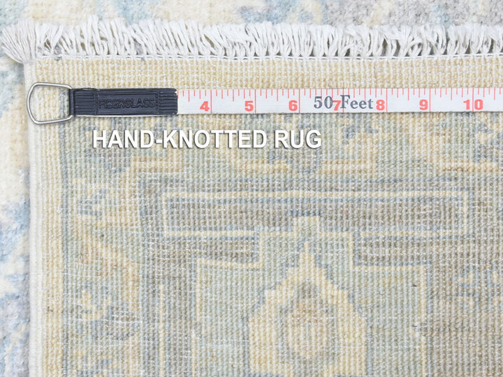 6'2" x 8'9" New Hand Knotted Ivory Wool Rectangle Oriental Rug - MOA10272582