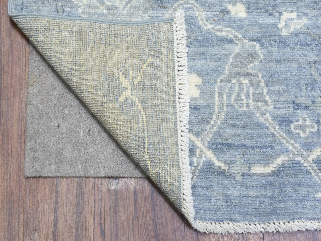8'0" x 9'9" New Hand Knotted Grey Wool Rectangle Oriental Rug - MOA10272588