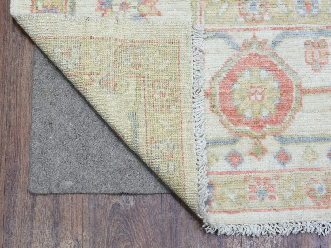 8'1" x 10'2" New Hand Knotted Ivory Wool Rectangle Oriental Rug - MOA10272589