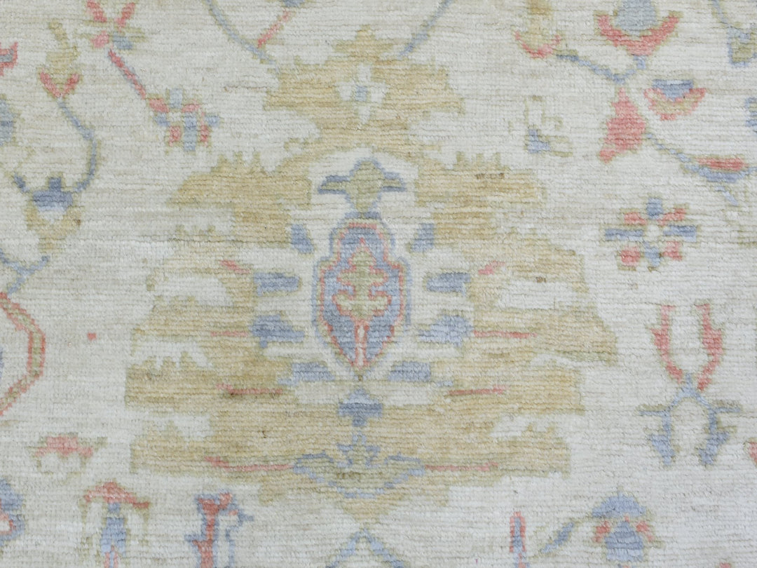 8'1" x 10'2" New Hand Knotted Ivory Wool Rectangle Oriental Rug - MOA10272589