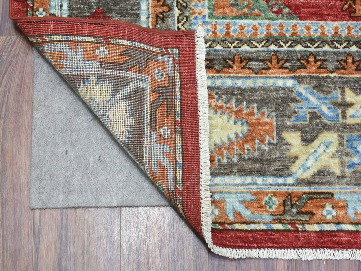 8'0" x 9'7" New Hand Knotted Red Wool Rectangle Oriental Rug - MOA10272623