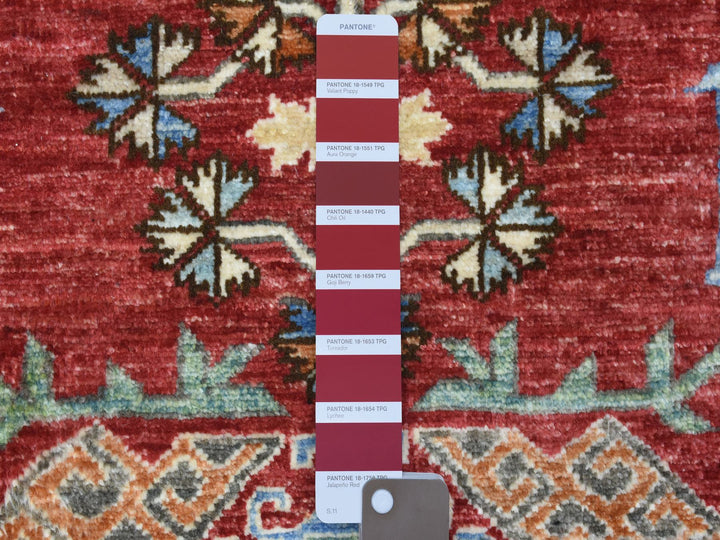 8'0" x 9'7" New Hand Knotted Red Wool Rectangle Oriental Rug - MOA10272623