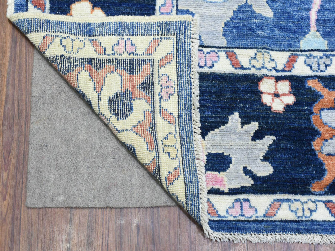 8'2" x 10'0" New Hand Knotted Blue Wool Rectangle Oriental Rug - MOA10272654