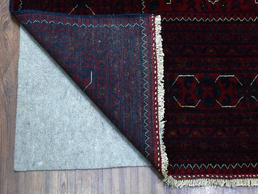 9'8" x 13'0" New Hand Knotted Red Wool Rectangle Oriental Rug - MOA10272661