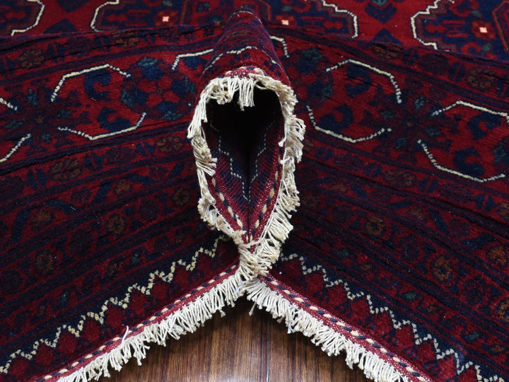9'8" x 13'0" New Hand Knotted Red Wool Rectangle Oriental Rug - MOA10272661