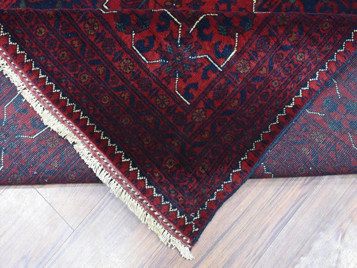9'8" x 13'0" New Hand Knotted Red Wool Rectangle Oriental Rug - MOA10272661