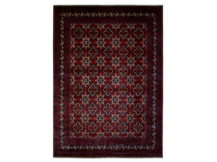 10'0" x 13'8" New Hand Knotted Red Wool Rectangle Oriental Rug - MOA10272662