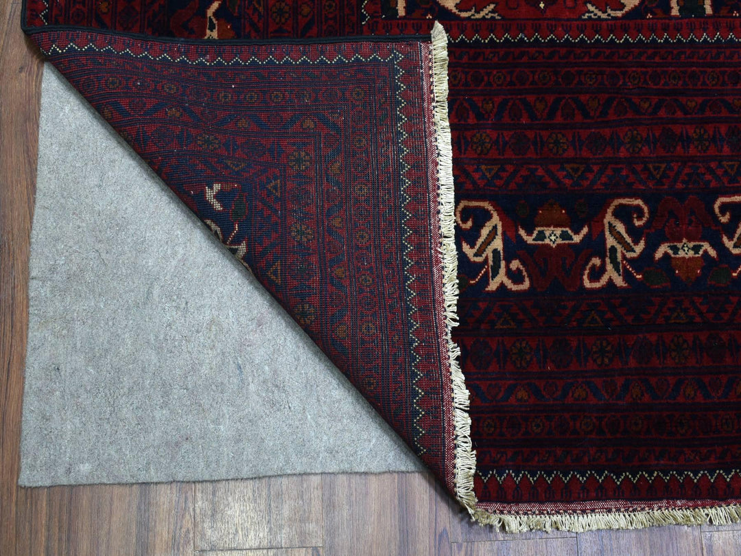 10'0" x 13'8" New Hand Knotted Red Wool Rectangle Oriental Rug - MOA10272662