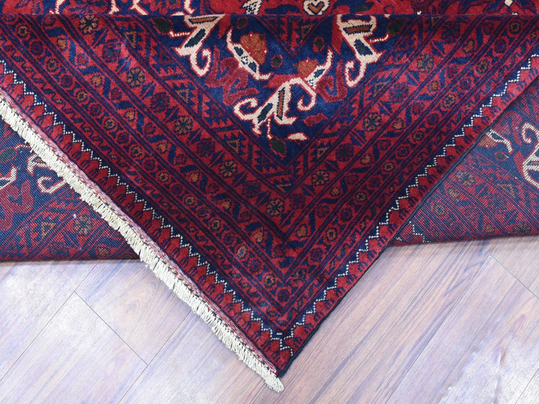 10'0" x 13'8" New Hand Knotted Red Wool Rectangle Oriental Rug - MOA10272662
