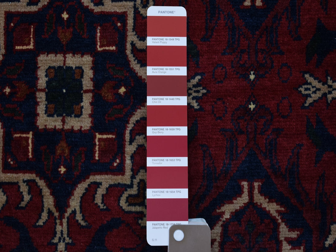 10'0" x 13'8" New Hand Knotted Red Wool Rectangle Oriental Rug - MOA10272662